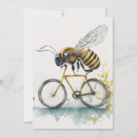 Abelhas engraçadas montando um desenho de aquarela