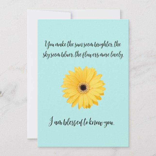 Cartão De Agradecimento Abençoado em conhecê-lo (Frente)