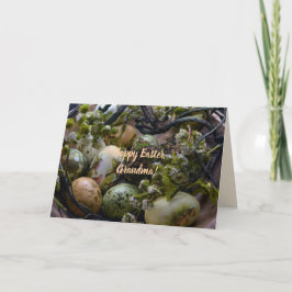 CARTÃO DE AGRADECIMENTO ABERTO COM PLACA DE PÁSCOA GRANDMA