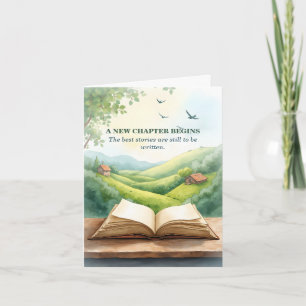Cartão De Agradecimento Abertura do Livro da Aposentadoria Novo Capítulo P