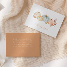 Abóbora De Aquarela Floral | CHÁ DE FRALDAS