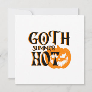 Cartão De Agradecimento Abóbora Sorridente de Verão-Horror Gótico Quente