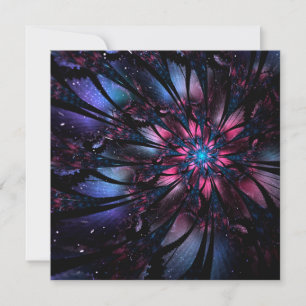 Cartão De Agradecimento Abstract fractal flower design.