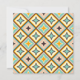 Cartão De Agradecimento Abstract geometric pattern with diamond shapes