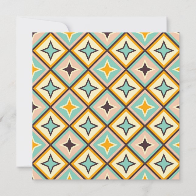 Cartão De Agradecimento Abstract geometric pattern with diamond shapes (Frente)