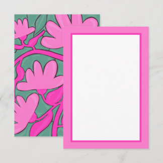 Cartão De Agradecimento Abstract Tropical Motif Flat Card