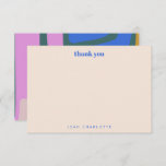 Cartão De Agradecimento Abstrato Azul Colorido de Grooved - Bat Personaliz<br><div class="desc">Cartões de agradecimentos Abstrato Azul,  Azul,  Colorido,  de Bat Mitzvah</div>