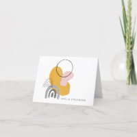 Abstrato Boho Art em amarelo e Cinza personalizado