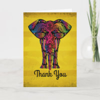 Abstrato Elefante - Decoração Ornamental Obrigado