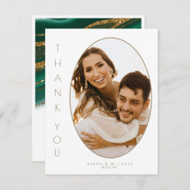 Cartão De Agradecimento Abstrato Glitter Strata Wedding Obrigado Gr ID903