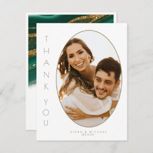 Cartão De Agradecimento Abstrato Glitter Strata Wedding Obrigado Gr ID903