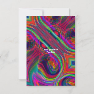 Cartão De Agradecimento Abstrato mármore - Poster brilhante colorido