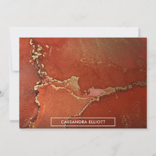 Cartão De Agradecimento Abstrato Vermelho Brilhante E Álcool Tinta Líqui