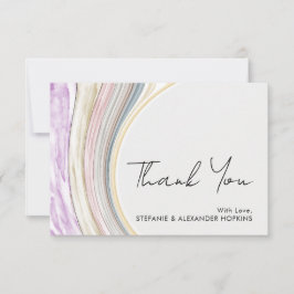 Cartão De Agradecimento Abstrato Watercolor Wedding