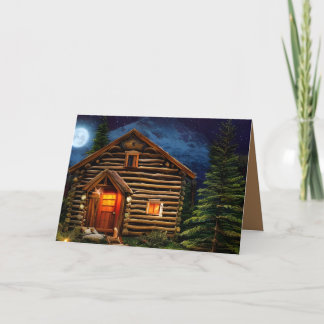 Cartão De Agradecimento Abstrato Wilderness Little Cabine