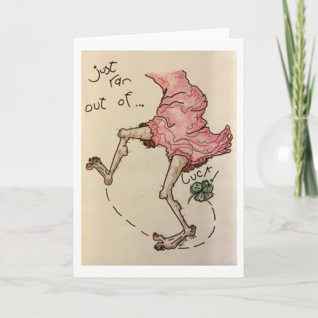 Cartão De Agradecimento Acabou a sorte! (Frente)