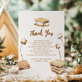 Cartão De Agradecimento Acampamento É Mais Chá de fraldas Divertido