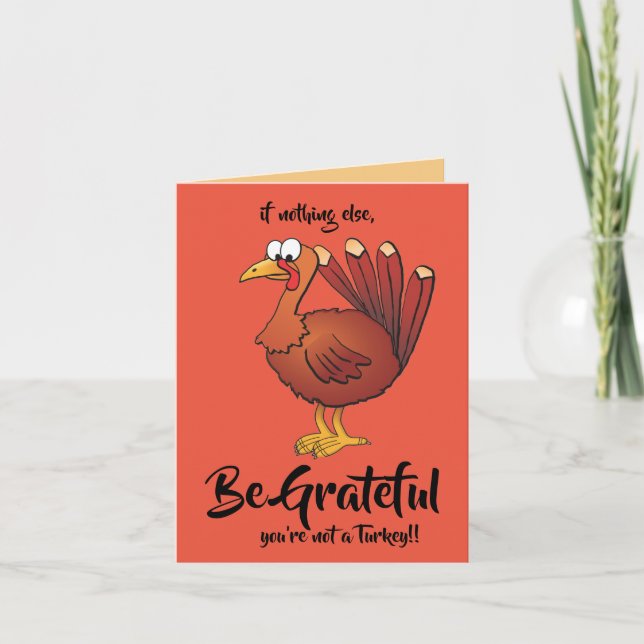 Cartão De Agradecimento Ação de Graças à Turquia 20 gratidão 3 (Frente)