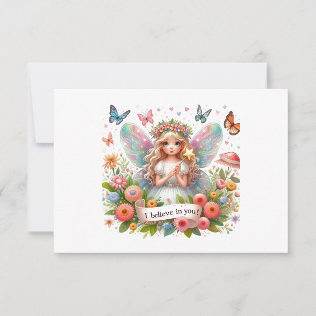 Cartão De Agradecimento Acredito em sua fada (Frente)