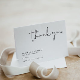 Cartão De Agradecimento ADELLA Edgy Modern Minimalista Simples Obrigado