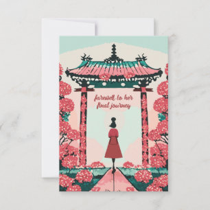 Cartão De Agradecimento Adeus à sua viagem final