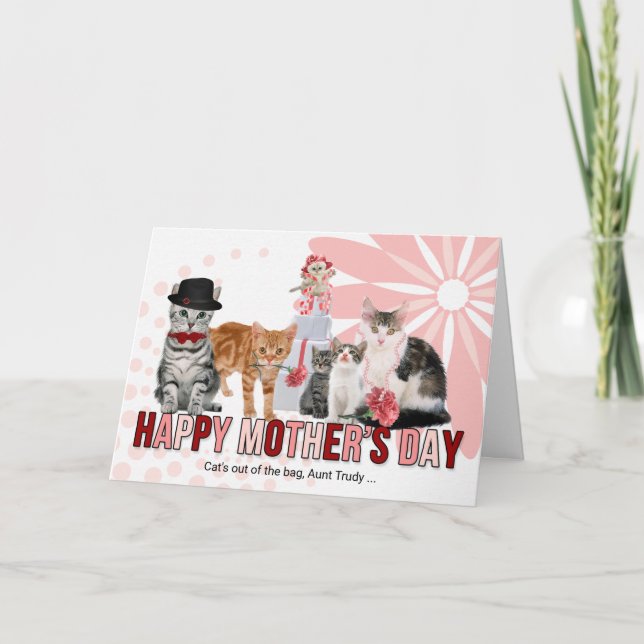 Cartão De Agradecimento Adicione a Relação ou Nomes de Gatos de Dia de as  (Frente)