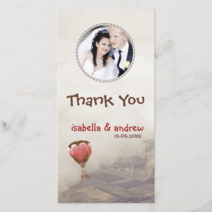 Cartão De Agradecimento Adicione seu obrigado do sonho do amor da foto