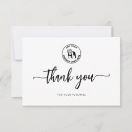 Cartão De Agradecimento Adicione sua empresa de logotipo comercial