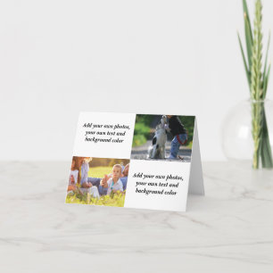 Cartão De Agradecimento Adicione suas próprias fotos, texto e plano de fun