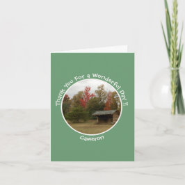 Cartão De Agradecimento Adirondack Lean-to em Itens de Festa de aniversári