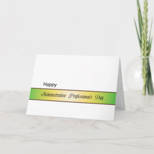 Cartão De Agradecimento Admininistrative Professionals Day-Green Yellow