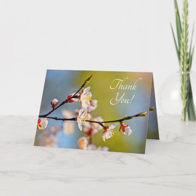 Cartão De Agradecimento Admirável Flor de Aspiração Japonês (Frente)