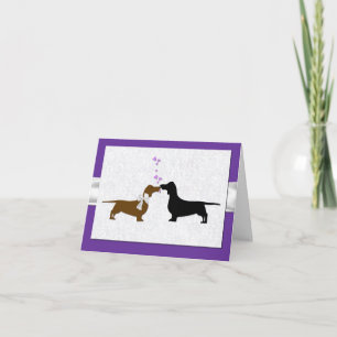 Cartão De Agradecimento Adorable Dachshunds Wedding Thank You Card