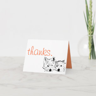 Cartão De Agradecimento Adorable Westie Thank You Card