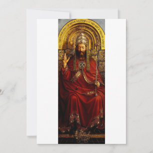 Cartão De Agradecimento Adoração do carneiro místico por Jan van Eyck