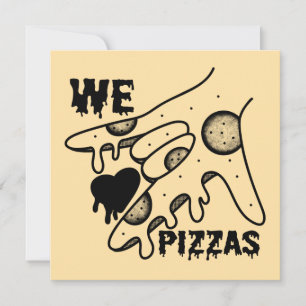 Cartão De Agradecimento Adoramos pizza - Pizza Love - ASL ILY Obsession De