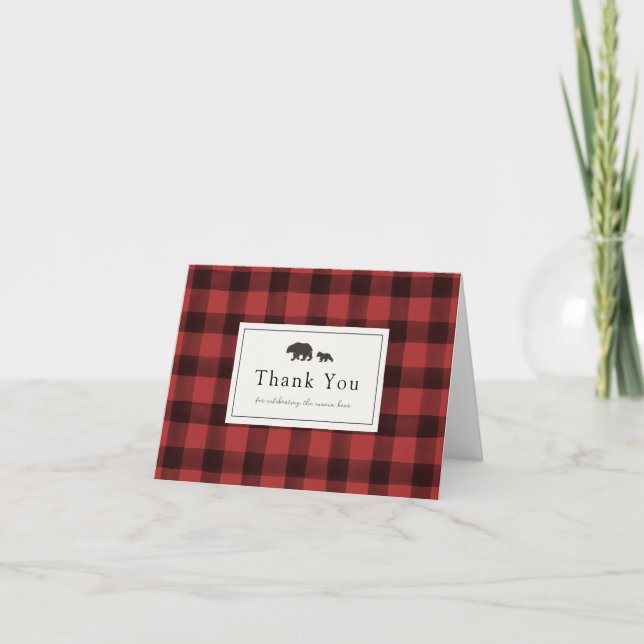 Cartão De Agradecimento Adventure inicia a Xadrez do Chá de fraldas do urs (Frente)