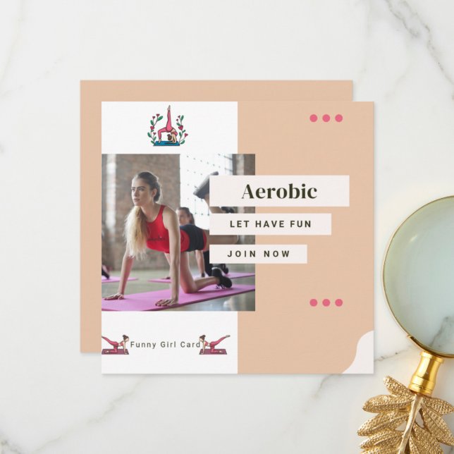 Cartão De Agradecimento Aerobics Sister Saying Funny Gymnastics Gift (Frente/Verso In Situ)