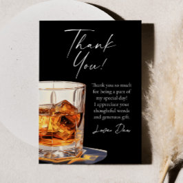 Cartão De Agradecimento Aged To Perfection Whisky Glass Birthday Party