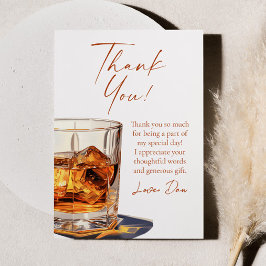 Cartão De Agradecimento Aged To Perfection Whisky Glass Birthday Party