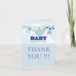 CARTÃO DE AGRADECIMENTO AGRACECIMENTO CHUVA DE BEBÊ AZUL