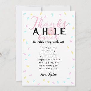 Cartão De Agradecimento Agradece a uma festa de aniversário inteira do