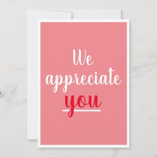 Cartão De Agradecimento Agradecemos-Lhe Um Bom Gesto. (Frente)