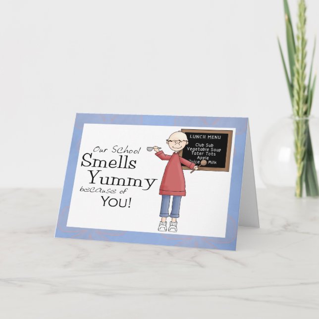 Cartão De Agradecimento Agradeço-Lhe A Apreciação Do Cook Da Escola. (Frente)