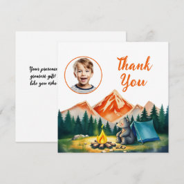 Cartão De Agradecimento Água-forte Urso de Acampamento Infantil Foto Anive