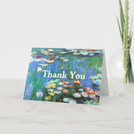 Cartão De Agradecimento Água Lírios Claude Monet Belas Arte Obrigado