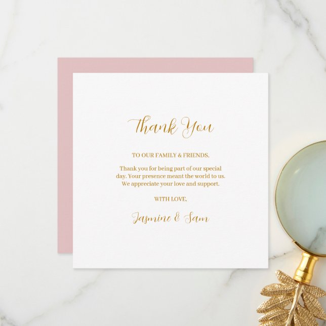 Cartão De Agradecimento Aguarela ROSE (Frente/Verso In Situ)