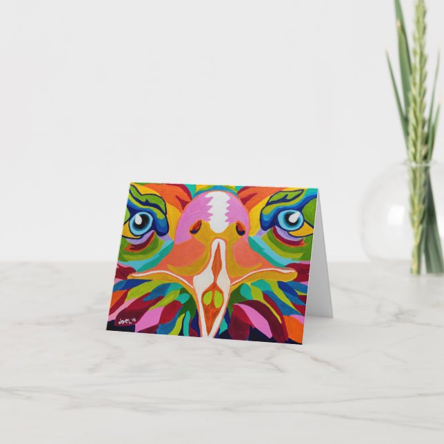 Cartão De Agradecimento Águia Colorida 4 x 5.6 (Frente)