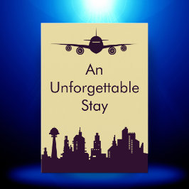 Cartão De Agradecimento Airbnb Host Custom City Stay Flat Greeting Card