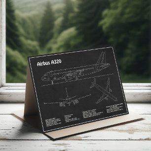 Cartão De Agradecimento Airbus A320 - Planos de desenho de avião em projet